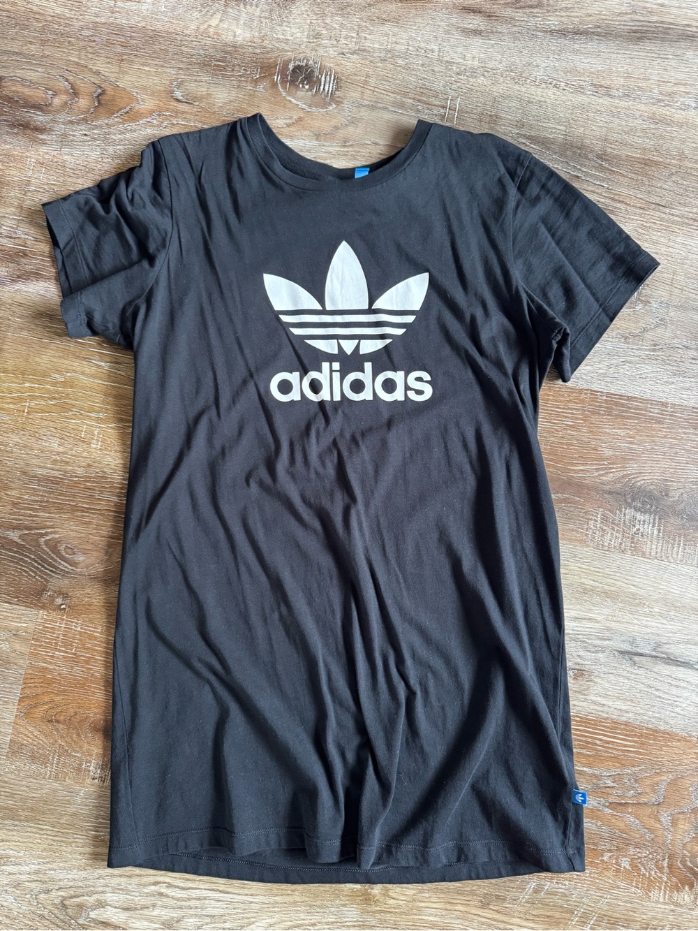 adidas Black Tee with White Trefoil Logo